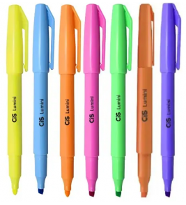 Marcador de texto lumini cores Cis