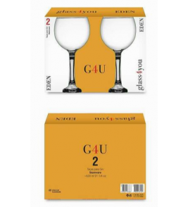 Conjunto 02 taças para gin vidro eden g4u 630ml Class Home