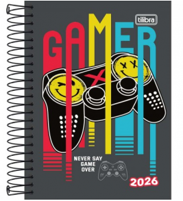 Agenda espiral spice 160 folhas estampas masculino m3 Tilibra