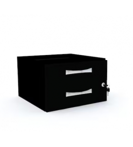 Gaveteiro aéreo mxg-02 preto com 2 gavetas aço com chave para mx-120 Pandin