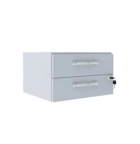 Gaveteiro aéreo mxg-02 cinza com 2 gavetas aço com chave para mxg-02 Pandin