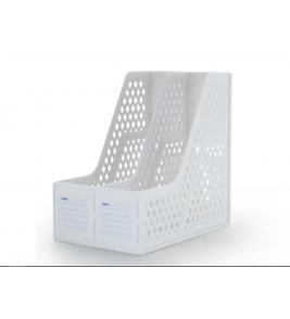 Porta revista pasta duplo branco Maxcril/Waleu