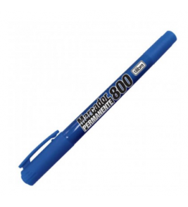 Marcador multiuso permanente azul duplo 800 para vidro metal Tilibra