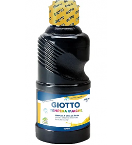 Tinta guache tempera preto 250ml Giotto