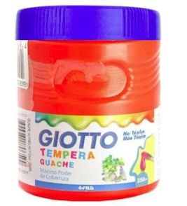 Tinta guache tempera vermelho 250ml Giotto