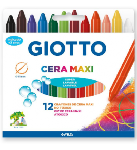 Giz de cera 12 cores giotto max 100g Giotto