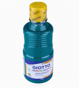  Tinta guache tempera verde 250ml Giotto