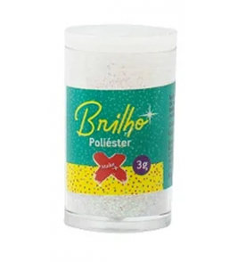GLITTER PO 3GR BRANCO Glitter pó 3gr branco Make+
