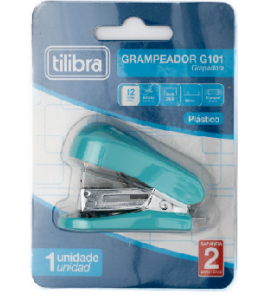 Grampeador mini g101 azul para 26/6 Tilibra