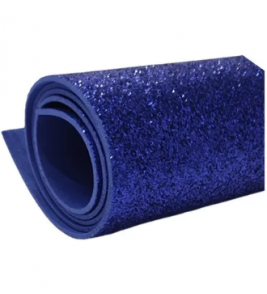E.v.a 48x40cm glitter azul meia noite Make+
