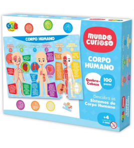 Quebra-cabeça corpo humano 100 peças Ggb Plast