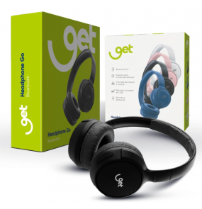 Headphone go com microfone sem fio bluetooth azul Get