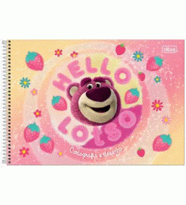  Caderno espiral capa dura de desenho 80 folhas lotso com aroma Tilibra