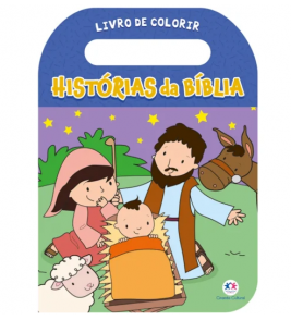 Livro para colorir com alça histórias da bíblia Ciranda Cultural