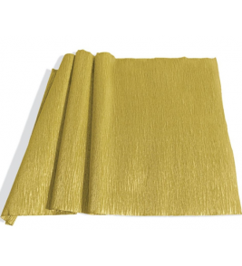 Papel crepom parafinado metalizado ouro 48cmx2m Diversos
