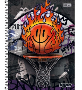 Caderneta espiral capa dura 1/8 80 folhas hype Tilibra