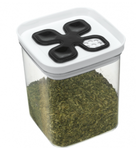 Porta condimento plástico hermético com tampa branca 300ml Injeplastec