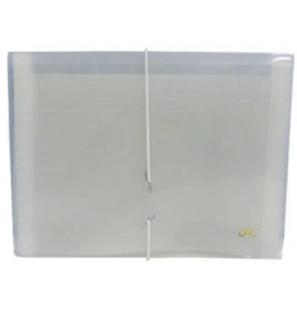 Pasta sanfonada dupla com 12 divisórias cristal 6011pp-cr Dac