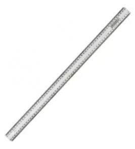 Régua 60cm plástica transparente cristal Maxcril/Waleu