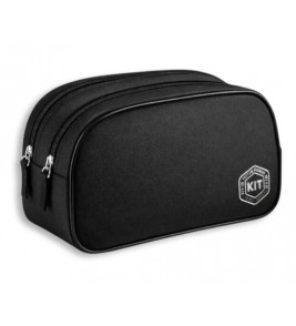 Estojo médio duplo canoa preto Kit