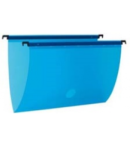 Pasta suspensa plástica azul hastes plástica Plascony