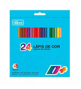 Lápis de cor 24 cores sextavado D+ Tilibra
