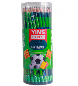 Lápis de escrever grafite com borracha basquete e futebol Yins Paper