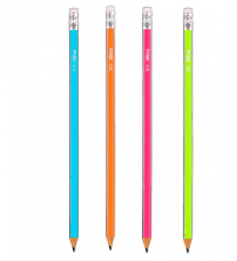 Lápis de escrever grafite com borracha summer cores Tilibra
