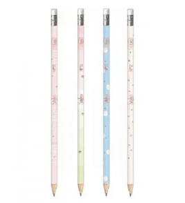 Lápis de escrever grafite com borracha soho cores Tilibra 