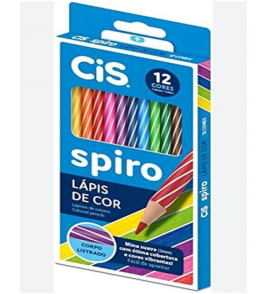 Lápis de cor 12 cores spiro Cis