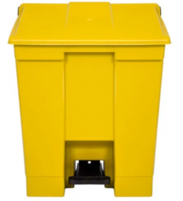 Lixeira plástica com pedal 30 litros amarela cp30am Bralimpia