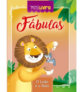 Livro história mini o leão e o rato 16 páginas Ciranda Cultural