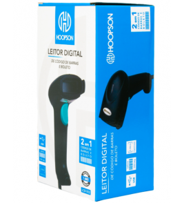 Leitor manual lcb-002 usb preto Hoopson