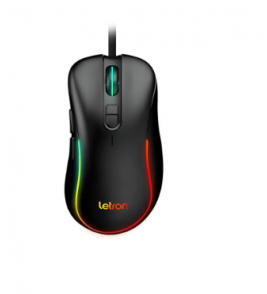 Mouse gamer 1618b com led 7200dpi preto Letron