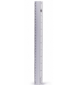 Régua 30cm alumínio prata Lyke