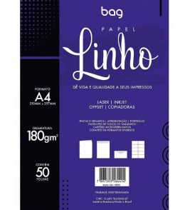 Papel a4 linho verde green 180gr com 50 folhas Bahia Artes Gráficas 