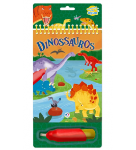 Livro para colorir com água dinossauros Ciranda Cultural
