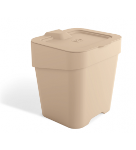 Lixeira de pia slim 2.5lts com tampa capuccino Uz