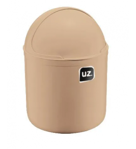 Lixeira de pia 4 litros com tampa capuccino Uz