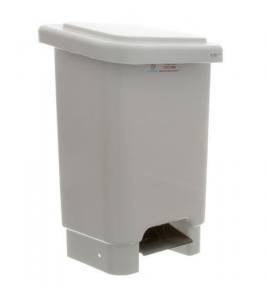 Lixeira plástica com pedal 100 litros branca Marfinite