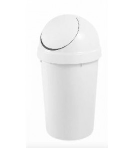 Lixeira plástica com tampa basculante 50L bege Tritec