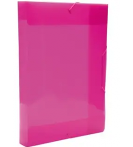 Pasta oficio 40mm com elástico rosa pink line Dello