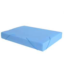 Pasta oficio 40mm com elástico azul pastel Acp