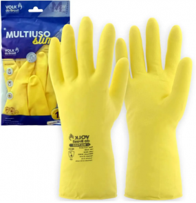 Luva multiuso latex pequena amarela Diversos 01