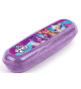 Porta escova pony gliter lilás 300ml Plasvale 