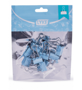 Prendedor de papel 19mm azul com 12 unidades