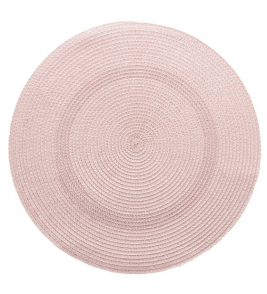 Lugar americano redondo 38cm fresno plástico rosa Lyor 