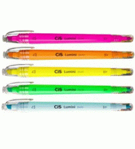 Marcador de texto lumini duo cores Cis