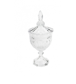 Potiche com pé cristal brandon 11.5x24.5cm Lyor