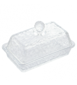 Manteigueira cristal petra com tampa 10,5cmx10cm